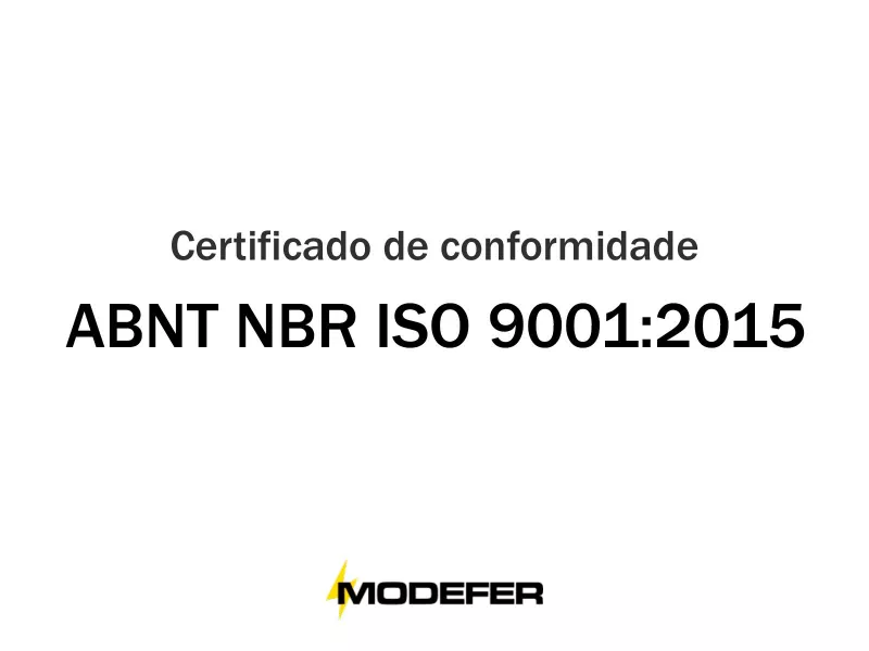 Certificado de Conformidade ISO 9001