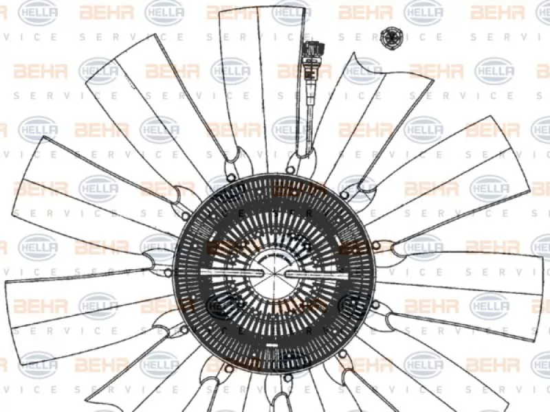 VENTILADOR VISCOSO ELETRNICO  COMPLETO Euro 5 - VE13 / VE16 / VENTOINHA COMPLETA DO RADIADOR / ACOPLAMENTO VISCOSO / VISCOUS FAN/CONJUNTO VISCOSO