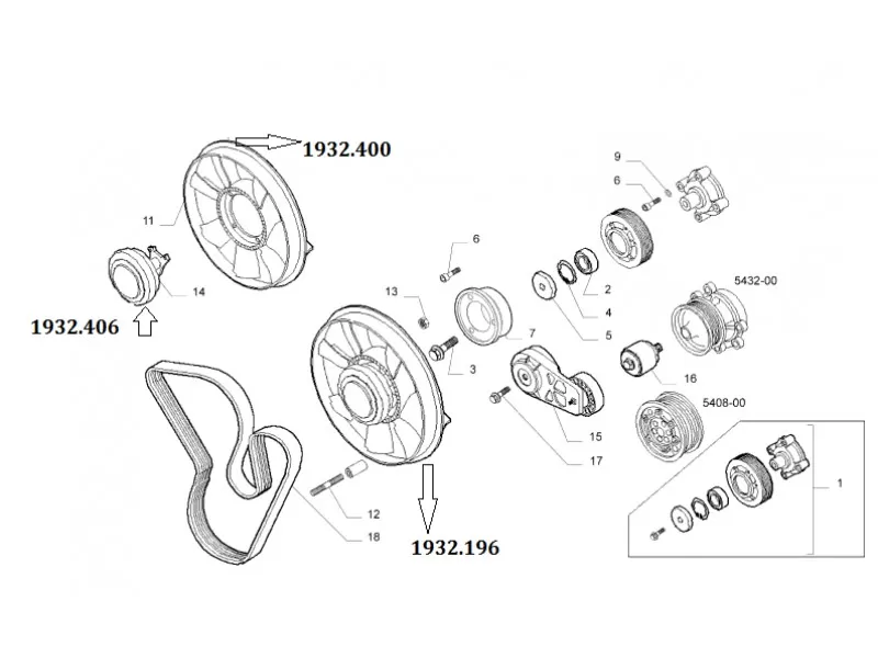 CUBO VISCOSO DA HELICE - IVECO TECTOR / EUROCARGO AT CH= 8902837 /EMBREAGEM/FAN CLUTCH/POLIA VISCOSA