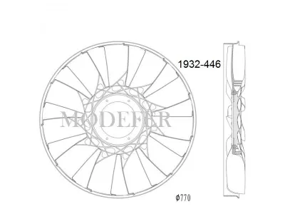 HLICE VENTILADOR  MAN TGX  ( CABINE MAN ) FAN BLADE/VENTOINHA DO RADIADOR 